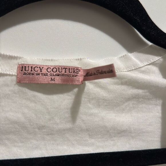 Juicy couture white ruffle top size medium   Vintage! Has small pin hole in the - Picture 2 of 9